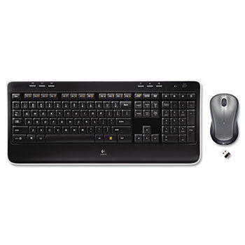 MK520 Wireless Desktop Set, Keyboard/Mouse, USB, Black