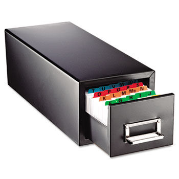 Drawer Card Cabinet Holds 1,500 3 x 5 cards, 7 3/4 x 18 1/8 x 7
