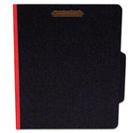 Classifcation Folder, Two Dividers, Letter, Black/Red, 15/Box