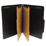 Classifcation Folder, Two Dividers, Letter, Black/Blue, 15/Box