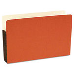 Durable File Pocket, 3 1/2 Inch Expansion, 11 3/4 x 9 1/2, Legal, Red, 25/Box