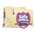 SafeSHIELD Fastener Folders, Manila, Two Inch Capacity, Legal, 50/Box