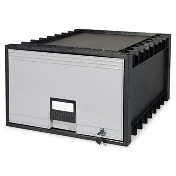 Archive Drawer for Legal Files Storage Box, 24"" Depth, Black/Gray
