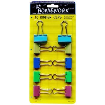 Binder Clips - 10 pack 1"" + .75"" Case Pack 48