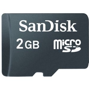 SECURE DIGITAL, 2GB, MICROSD, W/ADAP