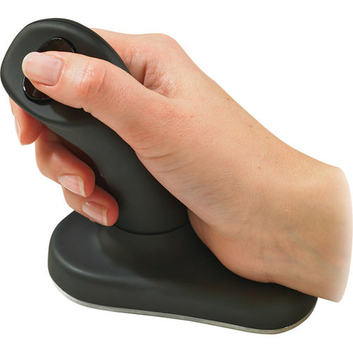 Wireless Ergonomic Black Mouse