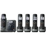 PANASONIC KX-TG7645M DECT 6.0 Link-to-Cell Bluetooth(R) Phone System with Reversible Handsets & Digital Answering System (5-handset system)