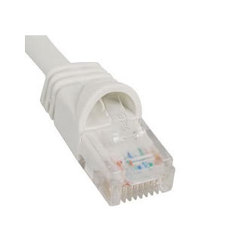 PATCH CORD, CAT 6, BOOT, 1'  WH