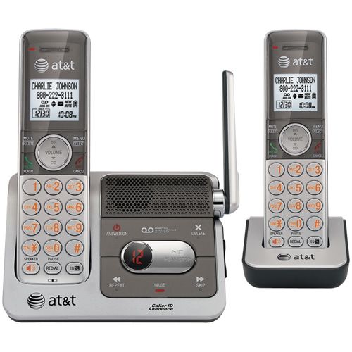 ATT ATTCL82201 DECT 6.0 Cordless Phone System with Talking Caller ID & Digital Answering System (2-handset system)