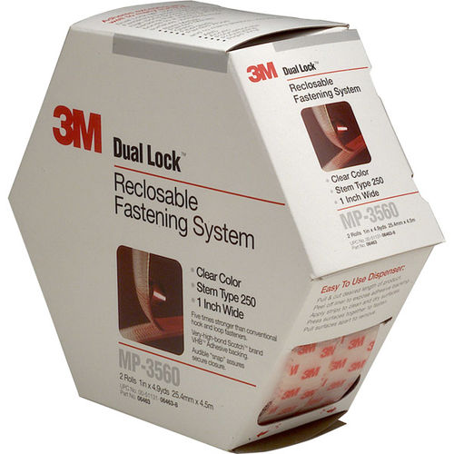 Dual Lock Clear Reclosable Fastener 2-Pk