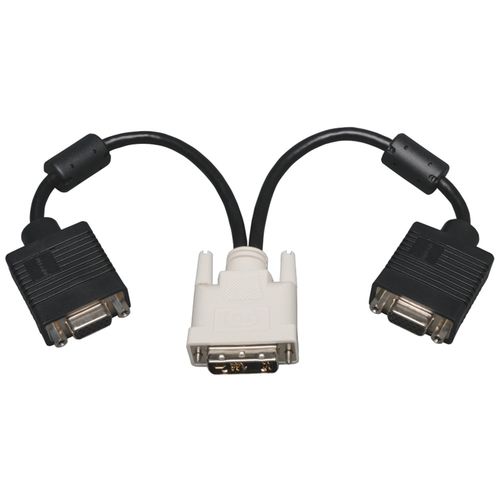 TRIPP LITE P120-001-2 DVI to VGA Splitter Adapter, 1ft