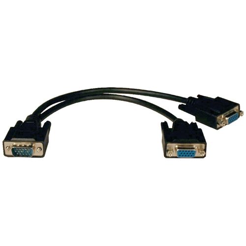 TRIPP LITE P516-001-HR Monitor Y-Splitter, 1ft (For 1600 x 1200 resolution monitors)