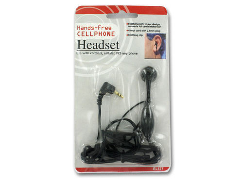 Hands-free cell phone headset