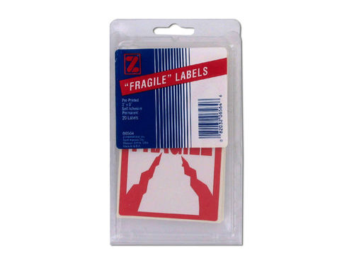 20 pack 3 x 5 pre-printed fragile labels