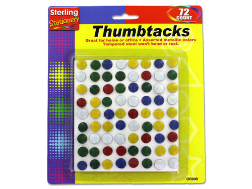 72 colored thumbtacks
