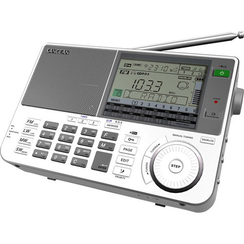 Silver Portable Long/Medium/Shortwave Receiver