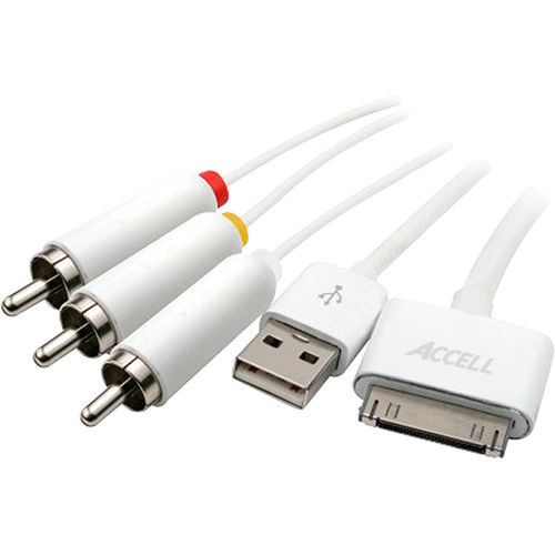 6' iPod/iPhone/iPad Composite AV Cable with USB Sync/Charge