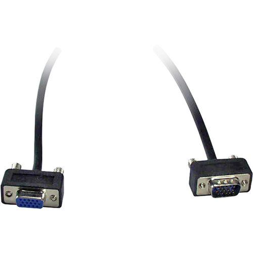 6' High-Performance Ultra Thin VGA/QXGA HD15 Male to Female Tri-Shield Cable