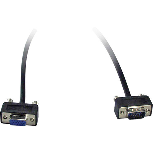 15' High-Performance Ultra Thin VGA/QXGA HD15 Male to Female Tri-Shield Cable