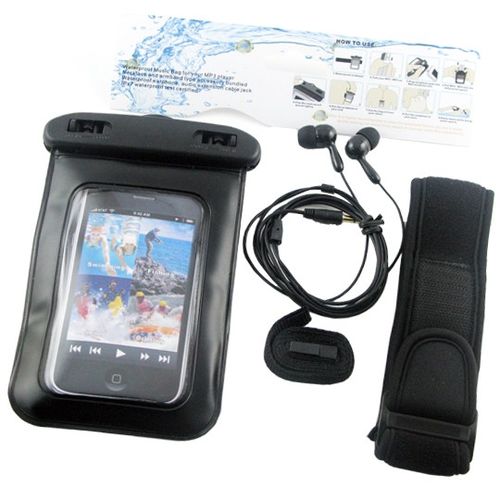 iPhone Compatible Waterproof Case + Earphones