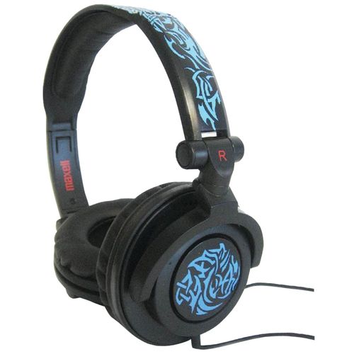 MAXELL 190265 - AMPB AMPlified Heavy Bass Headphones (Tribal Blueglow)