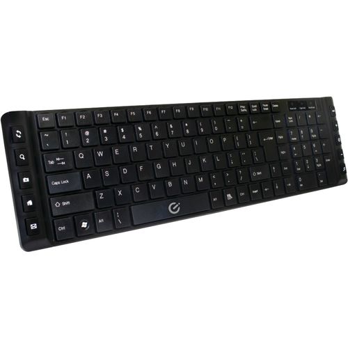 ICONCEPTS 90355 Slim Low-Profile Multimedia USB Keyboard