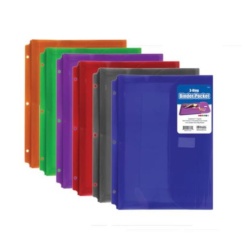 Bazic 3 Ring Binder Pocket Case Pack 144