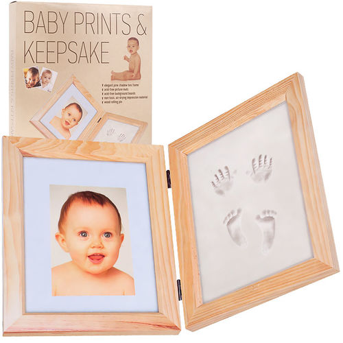 Baby Prints and Keepsake Desk Frame Impression and Photo Kit