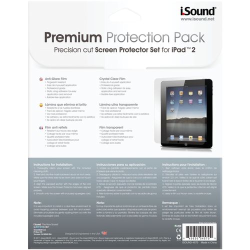 ISOUND ISOUND-4570 iPad(R) 2 Screen Protectors, 2pk