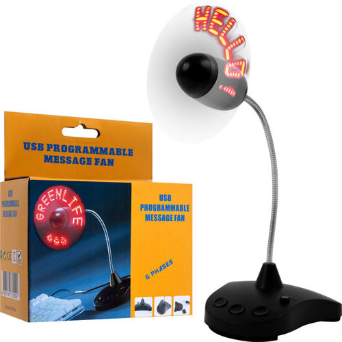 Programmable LED Message Fan by NorthWest&#8482; - USB Powered