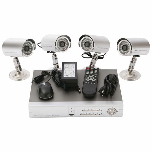 Do-It-Yourself 4-Channel Video Surveillance System (Requires Computer to Record)