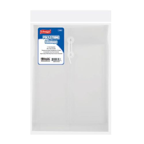 BAZIC Clear Top / Side Loading Letter Size String Case Pack 144