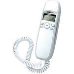 Slimline Corded Telephone with Caller ID-White