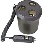 Plug-In Car 1 to 3 Cigarette Cupholder Design Lighter Multiplier