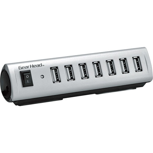 USB 2.0 7-Port Hub With Energy Saving Switch And AC power adapter