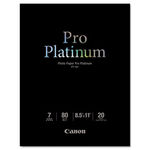 Photo Paper Pro Platinum, High Gloss, 8-1/2 x 11, 80 lb., White, 20 Sheets/Pack