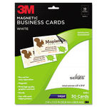 Inkjet Magnetic Business Cards, 2 x 3 1/2, White, 10/Sheet, 30/Pack