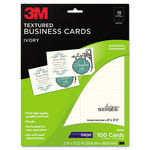 Inkjet Textured Business Cards, 2 x 3 1/2, Ivory, 100/PK
