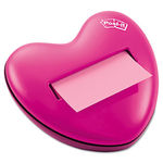 Heart Notes Dispenser for 3 x 3 Pop-up Notes, Pink