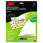Smooth Edge Business Cards, Inkjet, 2 x 3 1/2, White, 200/PK