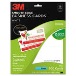 Smooth Edge Business Cards, Laser, 2 x 3 1/2, White, 200/PK
