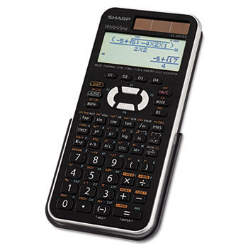 EL-W516XBSL Scientific Calculator, 16-Digit x 4-Line LCD, Black/Silver