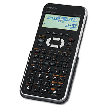 EL-W535XBSL Scientific Calculator, 16-Digit x 4-Line LCD, Black/Silver