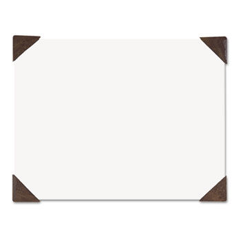 Compact Doodle Desk Pad, 18 1/2 x 13, White/Brown