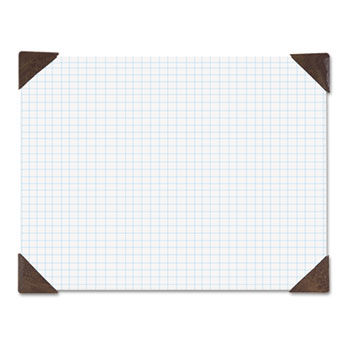 Compact Doodle Desk Pad, Ruled Pad, 18 1/2 x 13, White/Brown