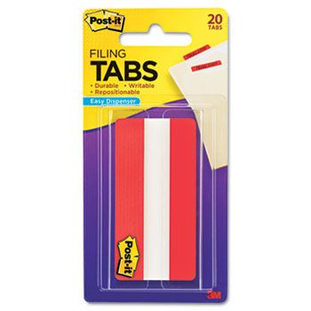 Durable Tabs, Red, 3 x 1 1/2, 20/PK