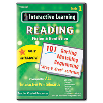 Interactive Learning Software: Reading Fiction and Nonfiction, Grade 1
