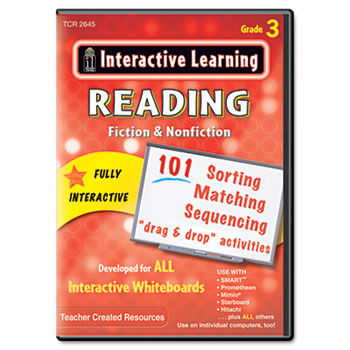 Interactive Learning Software: Reading Fiction and Nonfiction, Grade 3