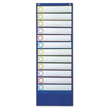 Deluxe Scheduling Pocket Chart, 12 Pockets, 13 x 36