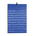 Original Pocket Chart with 10 Clear Pockets, Grommets, Blue, 33 3/4 x 51 1/2